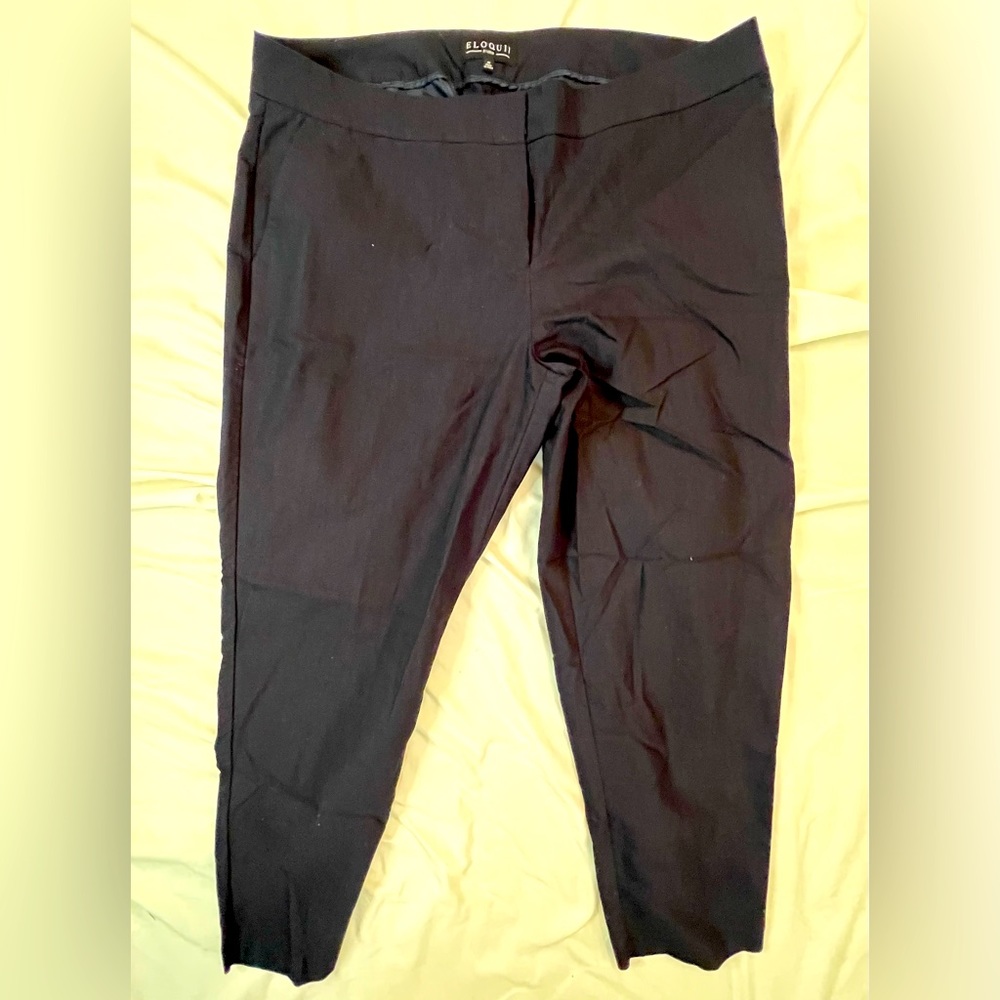 Eloquii Navy Ankle Pants